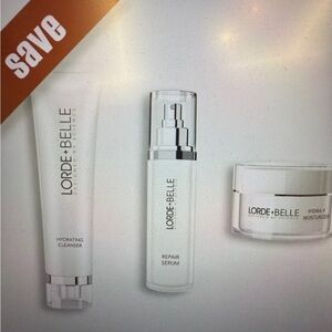 Lord + Belle CC Skincare Regimen Hydra Cleanser Repair Serum Hydra-V Moisturizer